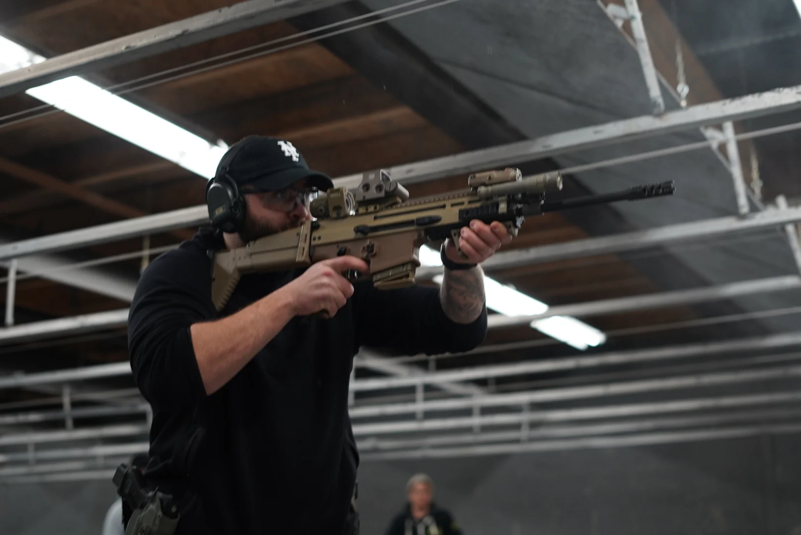 Firearms and medical training gear setup